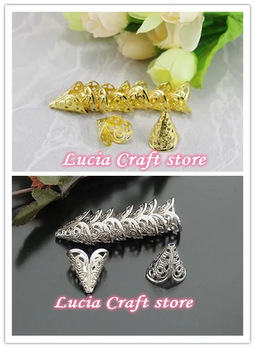 Продажа Lucia crafts 16*11 мм серебро/золото 24 шт винтажный металлический цветок torus