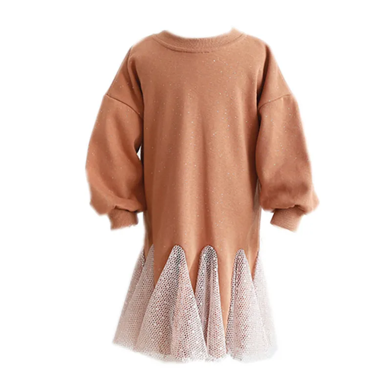 2 to 7 years baby &amp kids girls long sleeve princess shining flare dress children fashion fall winter formal dresses clothes | Детская