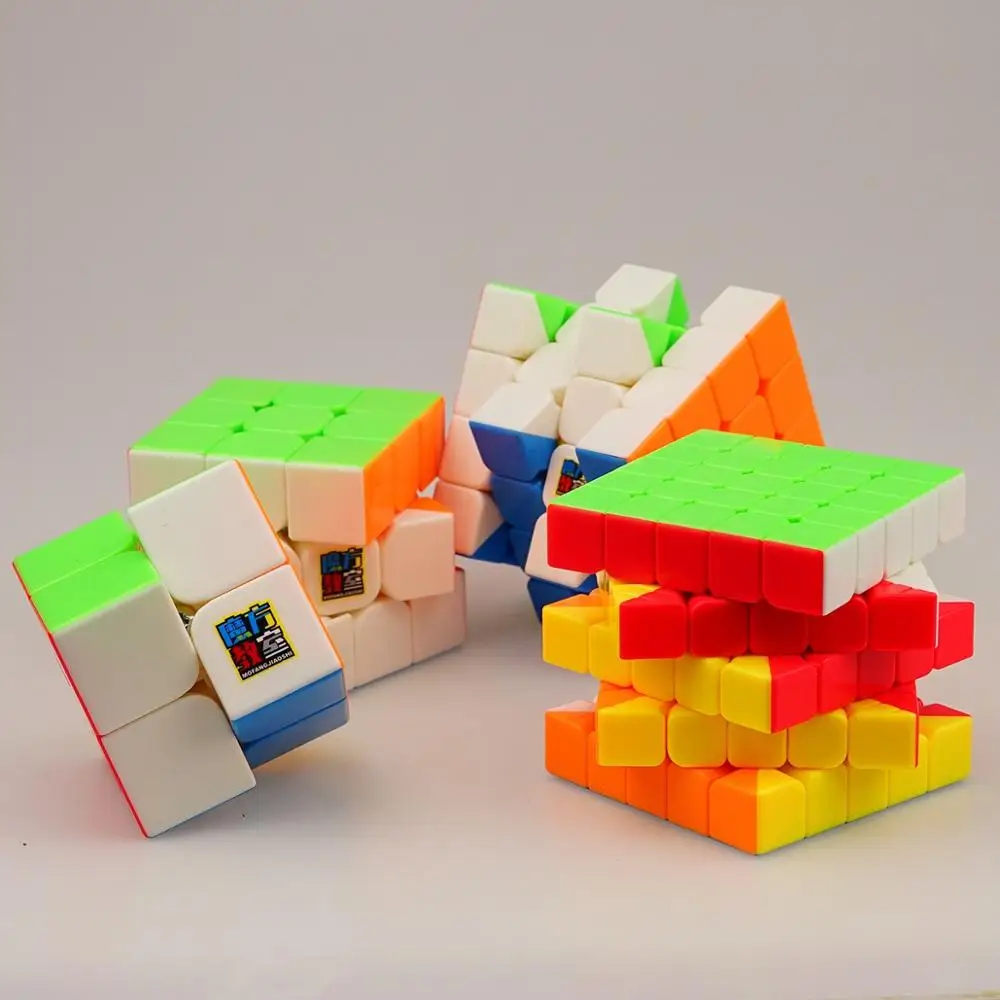 MoYu 4 шт./компл. MoFangJiaoShi 2x2 3x3 4x4 5x5 Кубик Рубика для профессионалов скоростной