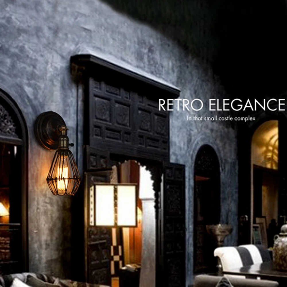 Винтажные комнатные настенные светильники кухонная стандартная кованая