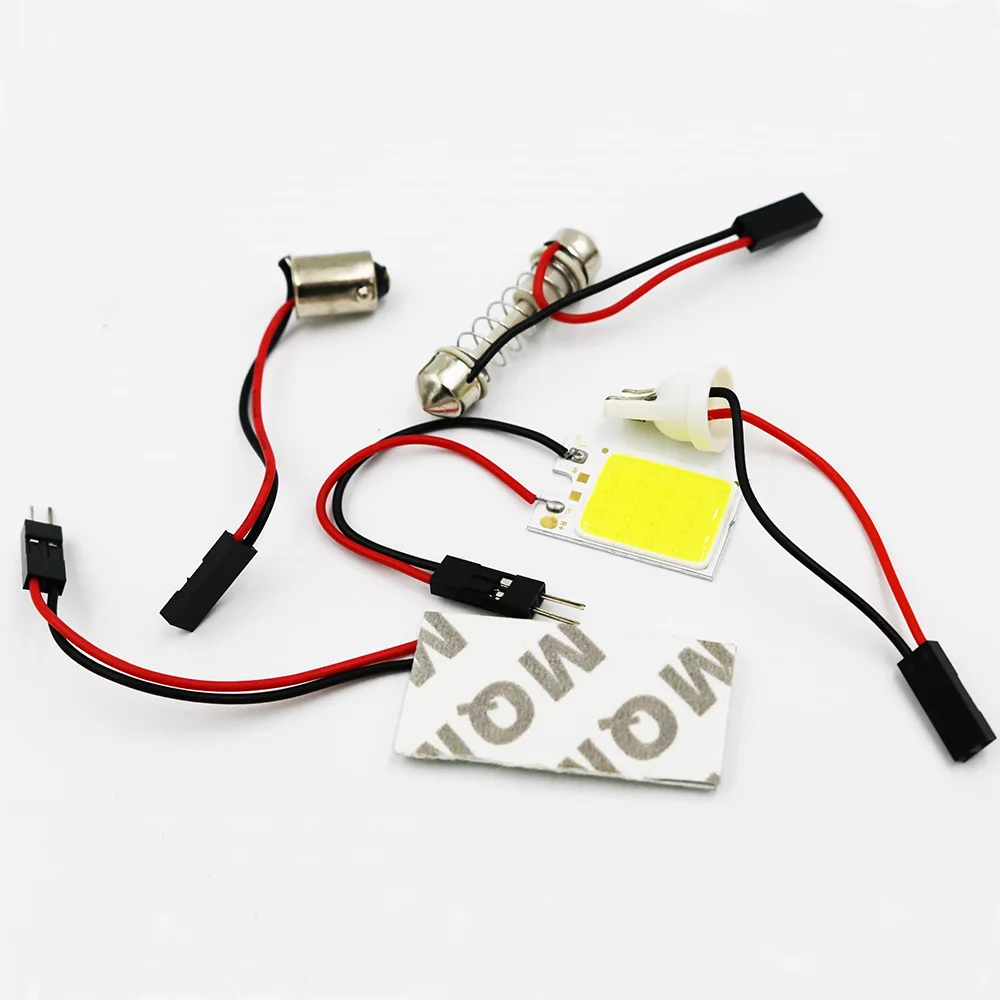YSY 20 шт. белый автомобильный COB 16SMD T10 BA9S Festoon купольный панельный светильник