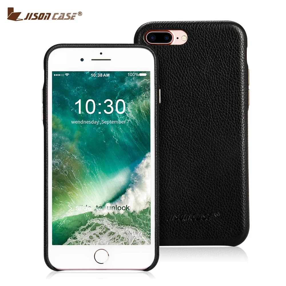 Jisoncase чехол из натуральной кожи для iPhone 7 Plus с защитой от царапин роскошная тонкая