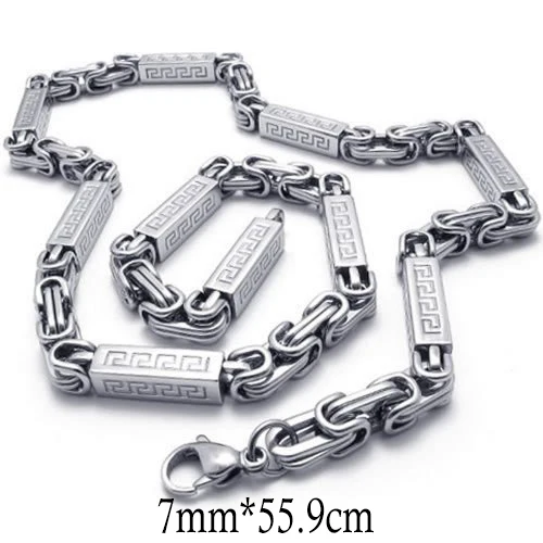 

Элегантные мужские ювелирные изделия ожерелья из нержавеющей стали серебряного цвета цилиндрическое ожерелье с прорезями для мужчин длин...