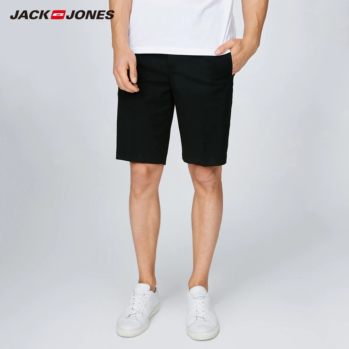BLACK Черные повседневные летние брюки JackJones | 217315505 - Цвет: BLACK