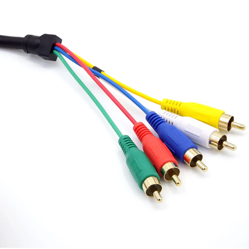 Видео Аудио HDMI штекер к 3 RCA AV кабель адаптер Компонент DV преобразователь в ТВ