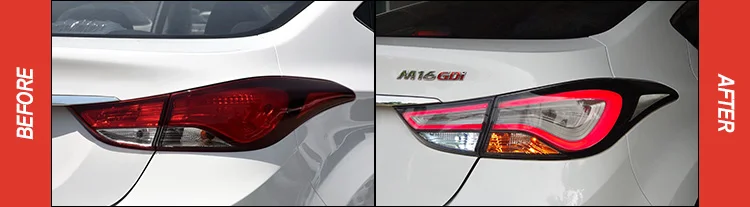 AKD автомобильный Стайлинг для hyundai Elantra задний светильник s 2012- светодиодный Elantra задний светильник DRL+ тормоз+ Парк+ сигнал