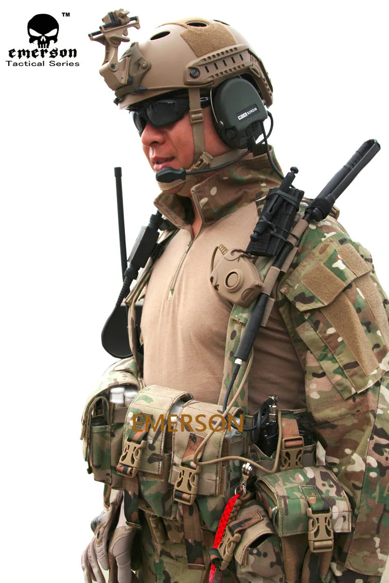 Для мужчин Военная Униформа Airsoft Боевой шлем спасение с помощью парашютистов, прыжок Emerson Fast шлем PJ Тип темно Земля EM5668A