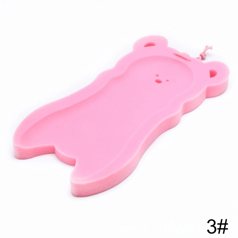 pink Детская губка для ванны коврик Детская мягкая мочалка для купания сиденье Нескользящая пена коврик для занятий спортом подушка безопасности Поролоновый коврик для ванной - Цвет: pink