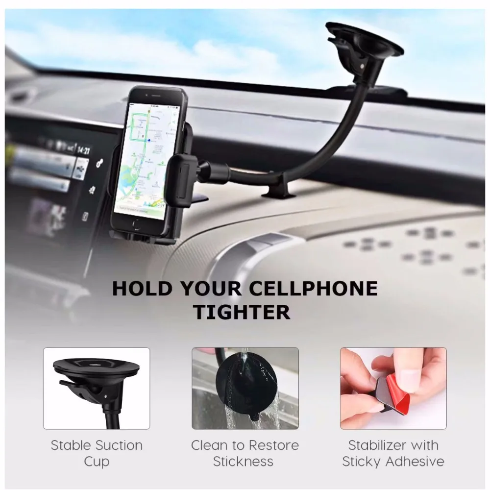 Suction Mobile Phone Car Holders Stands For Galaxy J4+/J6+/A9 (2018),A9 Star Pro,A9s/A7 (2018)/J2 Core/J8/NOTE9/A6+ (2018)/J6