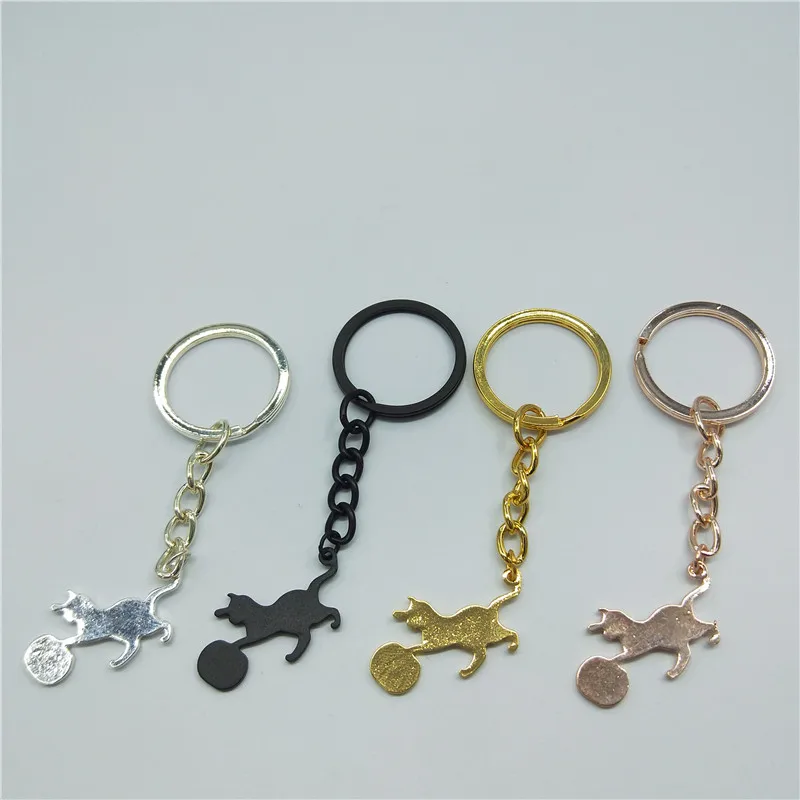 Хит милый игровой брелок для кошек Женский котенок с шариком дизайнерский