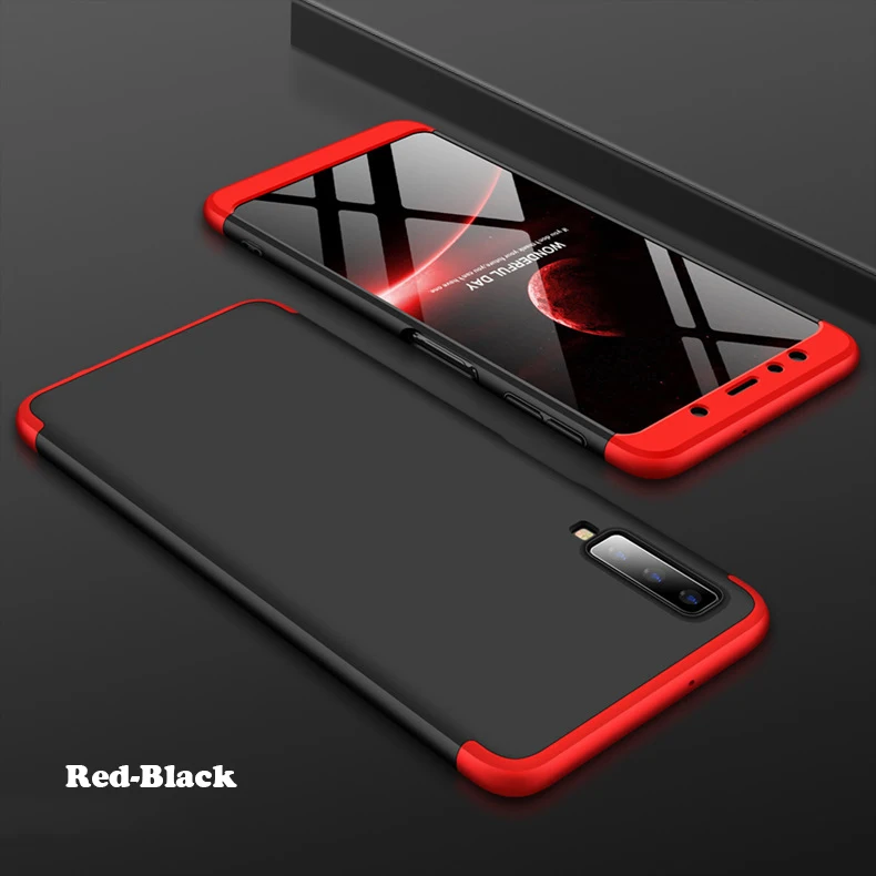 GKK 360 Full Protective Case For Samsung Galaxy A7 2018 Shockproof Matte Hard PC Cover Fundas SM-A750F Coque |