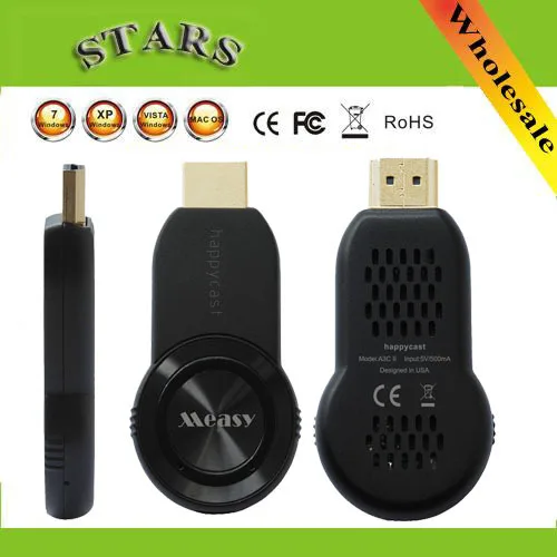 Measy A3C II Happycast hd Wi Fi дисплей для Airplay DLNA Miracast Dongle tv stick приемник процессор AM8252 адаптер