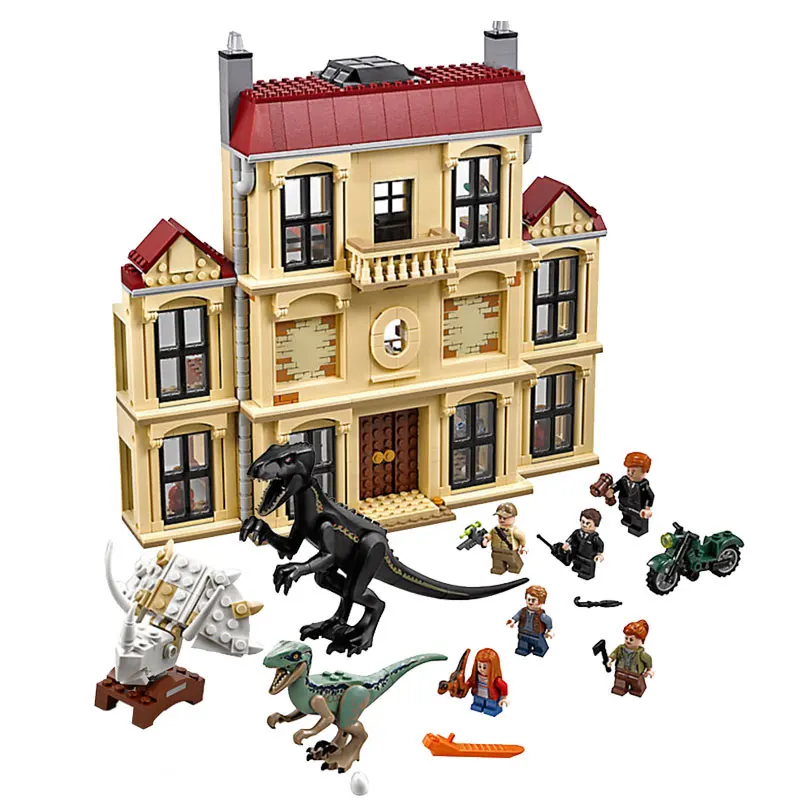 Bela Jurassic World Indoraptor Rampage at Lockwood Estate Building Kit совместим с Legoings 75930 строительные игрушки
