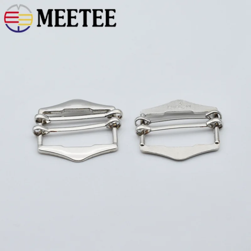 

5pcs 20/25/30mm Double Metal Buckles for Backpack Webbing Fashion Adjustable Bag Buckle Clasps Pin Buckle DIY Crafts