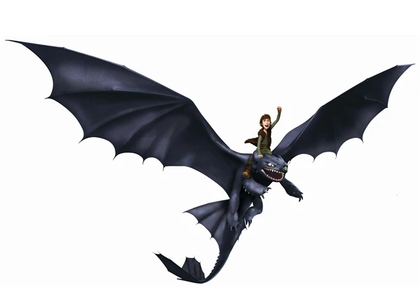Бесплатная доставка HTTYD мультфильм плакат Nightfury с беззубиком изготовленный на