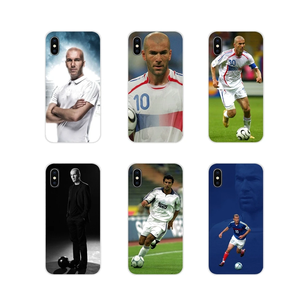 Прозрачный чехол из ТПУ для Apple iPhone X XR XS MAX 4 4S 5 5S 5C SE 6 6S 7 8 Plus ipod touch Zinedine Yazid Zidane