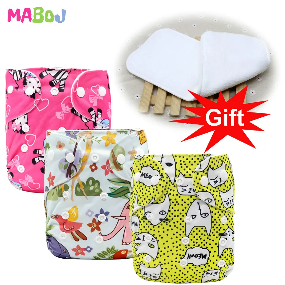 PD5-4-9-2 MABOJ Cloth Diapers Baby Pocket Cloth Diaper One Size Waterproof Nappy Reusable Cloth Nappies Set Washable Wholesale New - Цвет: PD5-4-9-2