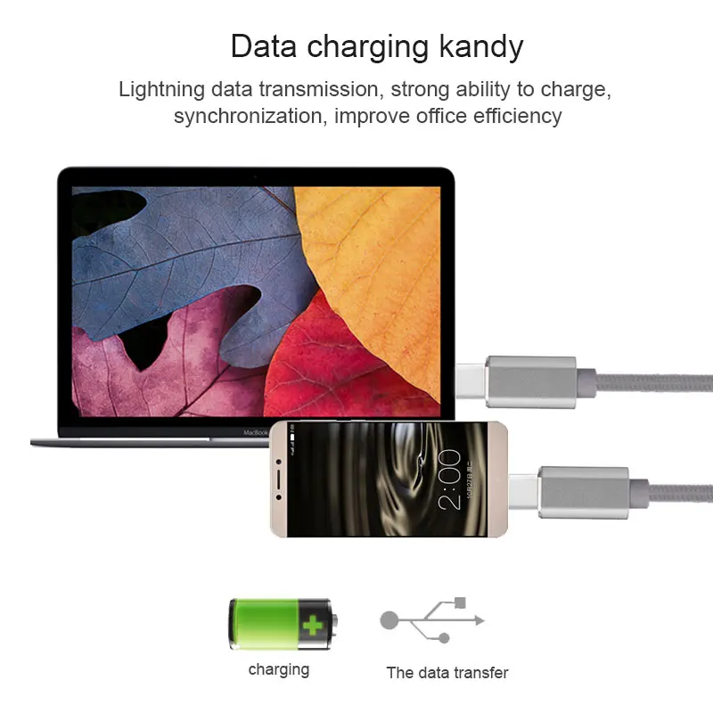 Кабель USB C 3 1 Type быстрая зарядка высокоскоростной кабель для macbook Nexus 5X/6P Lumia 950XL |