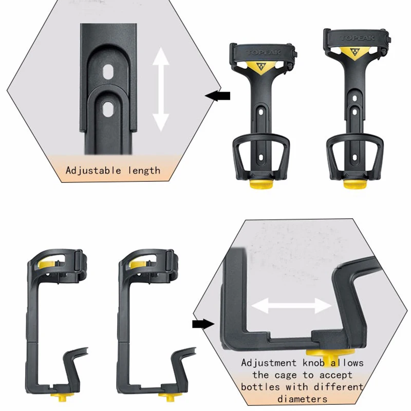 Topeak TMD08B клетка Modula JAVASLIM регулируемая бутылка для воды/клетка кружек путешествий