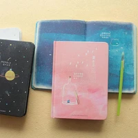 blue house color inner page diary book hardcover school office notebook supplies cute originality korea stationery gift notepad