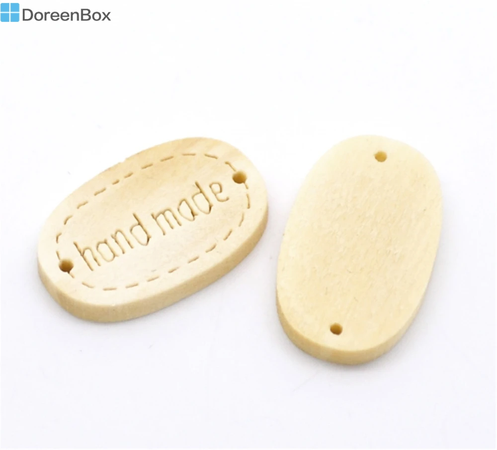 

Doreen Box симпатичный 100 шт. "ручной" овальный деревянный ювелирный соединитель 19x12 мм (3/4 "x1/2") (B18501)