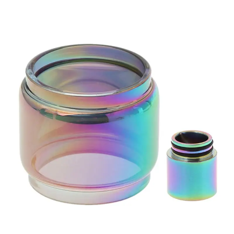 

8ml Extended Replacement Bulb Glass + Rainbow Drip Tip DIY Atomizer For TFV12 Prince
