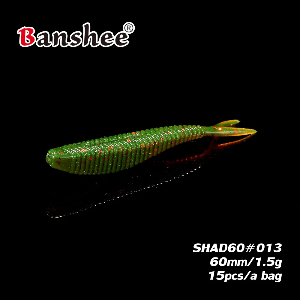 Banshee 15 шт./лот идеально мягкие приманки для рыбалки 1 5 г 60 мм Easy Shiner от Craw Шад Воблер