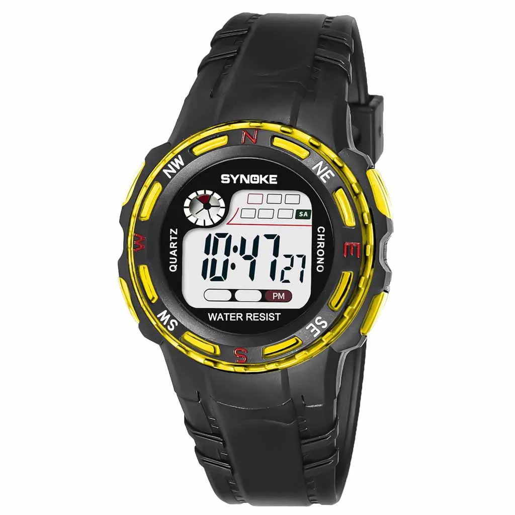 Универсальные детские часы светящиеся водонепроницаемые часы для мальчиков и девочек, спортивные часы для подростков, водонепроницаемые подарки