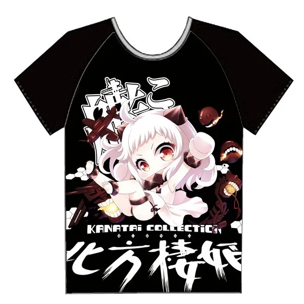 

GAME Kantai collection Japanese Anime T shirt Northern ocean hime Summer style T-Shirt Men Women Casual Short Sleeve shirt Tops