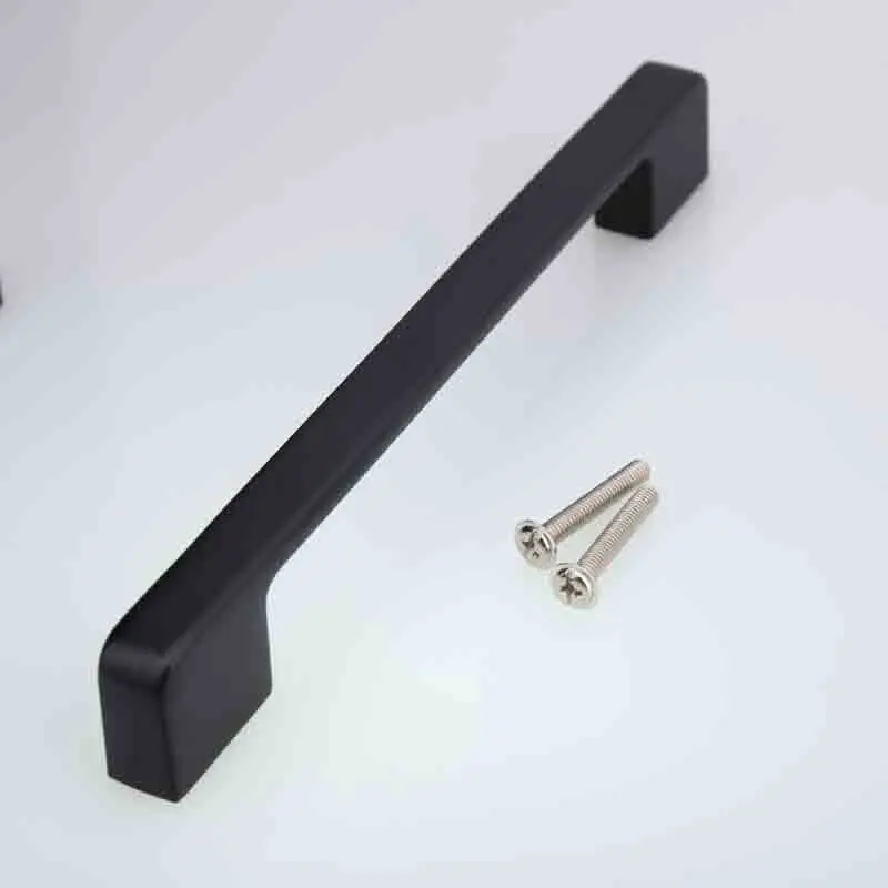 160mm dresser cupboard handle pull black kitchen cabinet  wardrobe drawer pull handle knob furniture decoration hardware 6.3