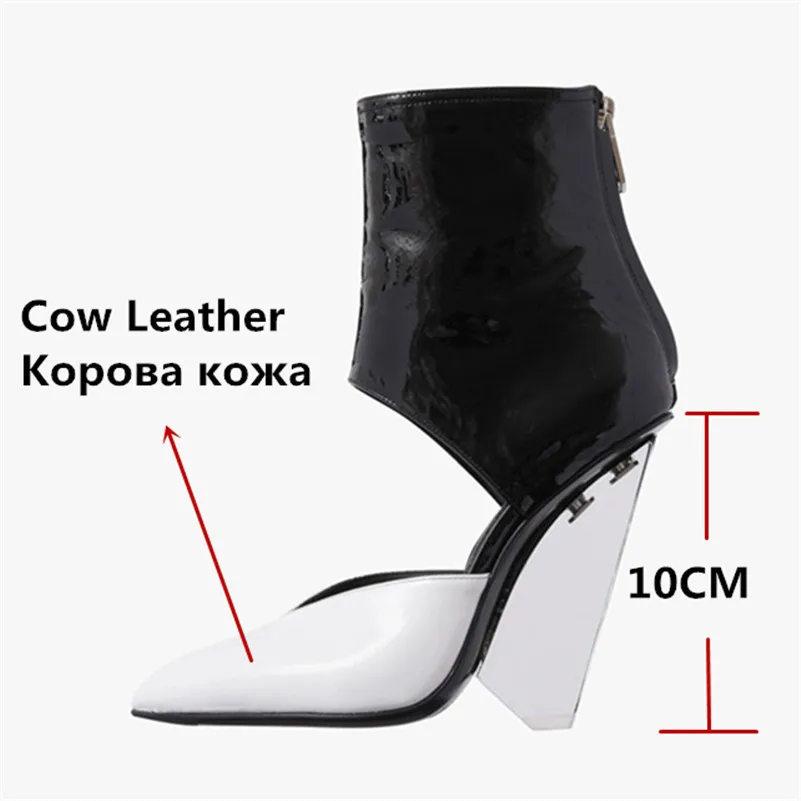 Женские ботильоны в стиле панк FEDONAS черные вечерние из натуральной кожи на