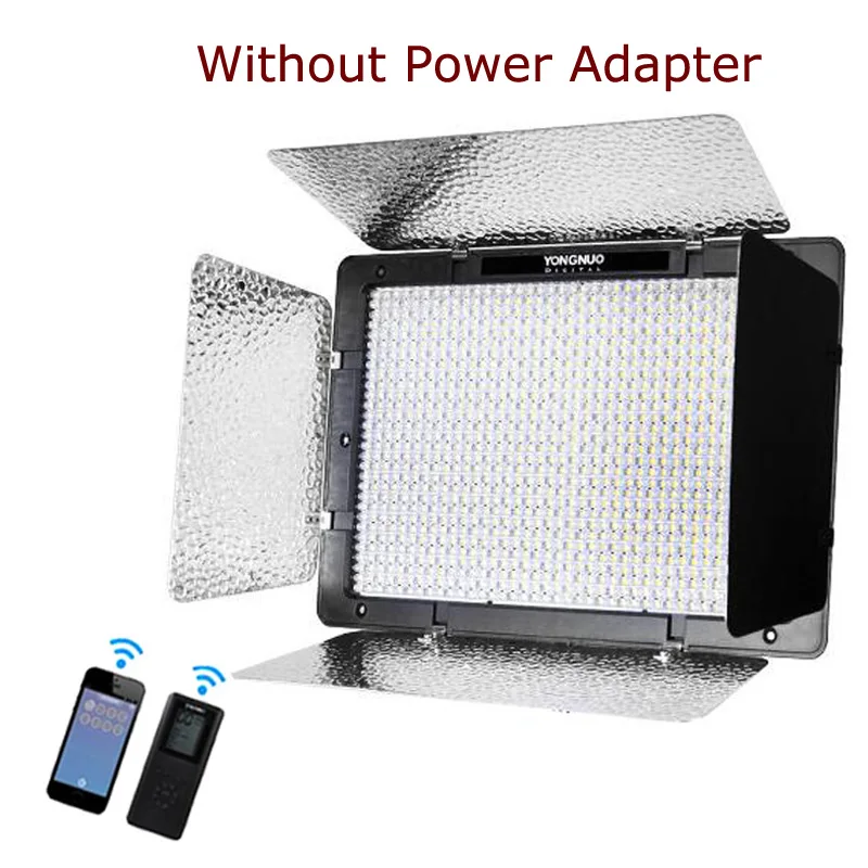 Yongnuo YN1200+ адаптер питания 5500K белый 9300LM CRI95 1200 SMD светодиодный видео заполняющий светильник для фотостудии светильник ing w/пульт дистанционного управления - Цвет: Белый
