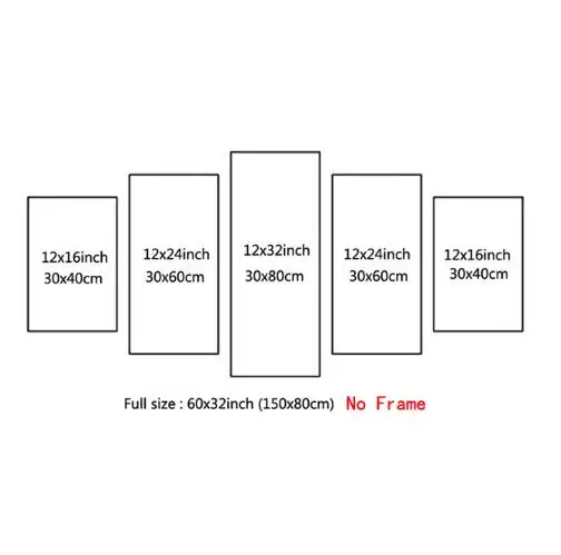 

5 Pieces Wall Art Modular Pictures The Climbing Rock Sunset Modern Cuadros Canvas Painting On The Wall Pictures For Living Room