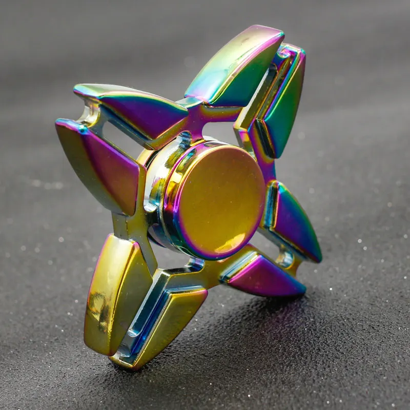 Радуга рука Tri Непоседа счетчик треугольник torqbar латунь палец Spinner игрушка ВДГ