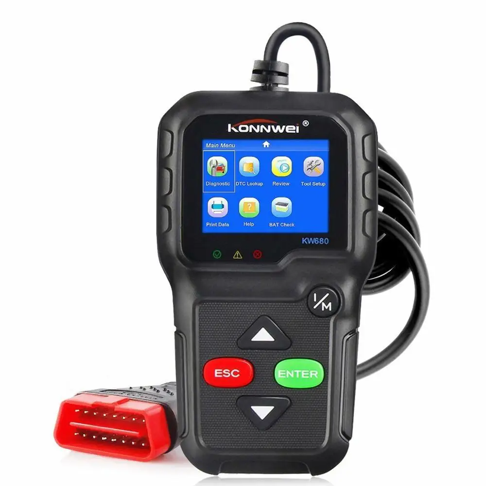 OBD2 сканер OBD Автомобильный диагностический инструмент KONNWEI KW680 чтение понятных