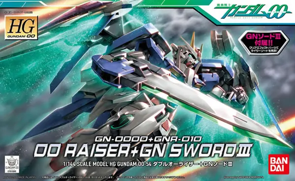 Gundam Модель HG 1/144 DAUBLE O EXIA 00 Райзер + меч GN 3 воина гундама готов PLEAYER один робот Bandai