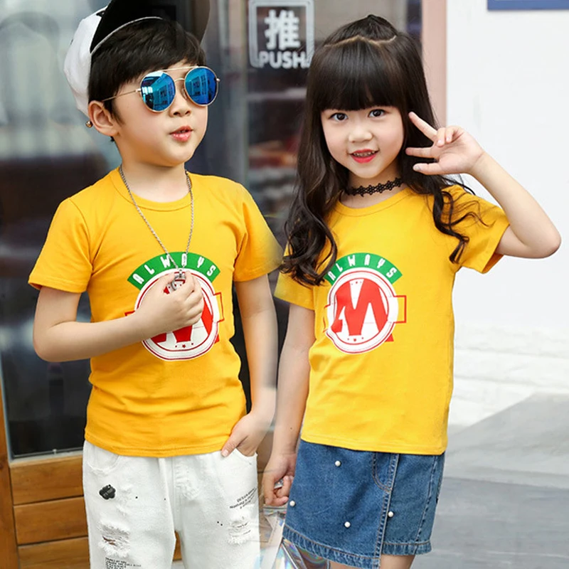 Детская футболка новая хлопковая Футболка для мальчиков и девочек детская