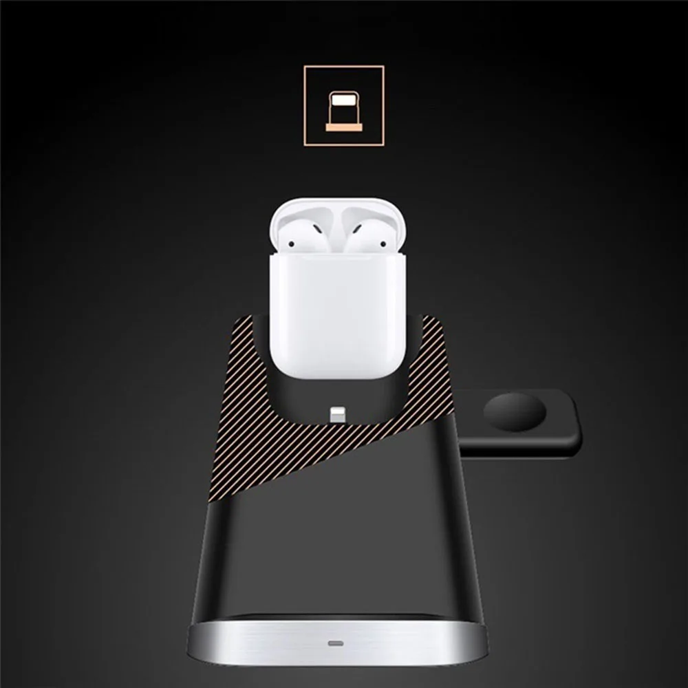 Youbina Беспроводное зарядное устройство подставка для iPhone Apple Watch, док-станция для зарядки зарядное устройство для Apple Watch серии Многофункциональный 3 в 1