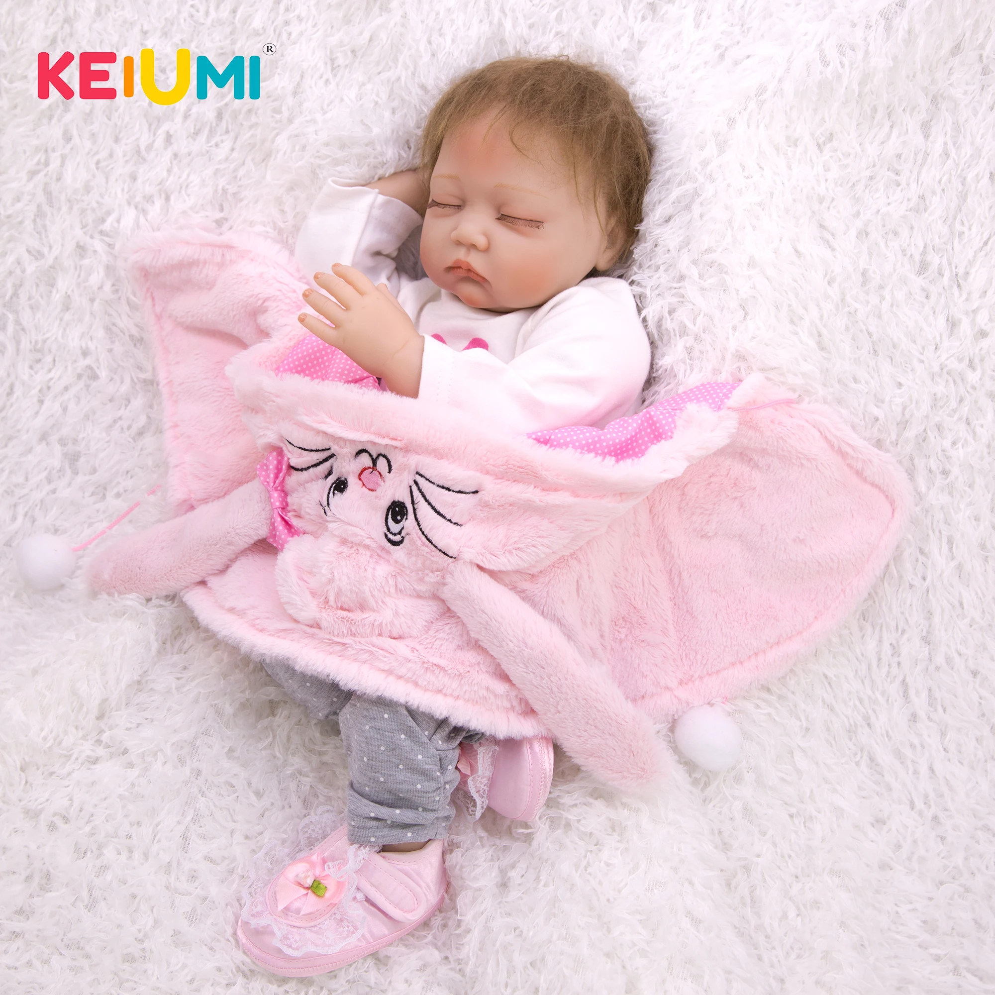 Реалистичная кукла реборн KEIUMI 22 дюйма милая силиконовая виниловая для детей
