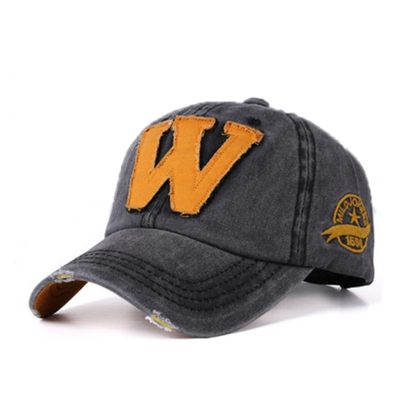 4 Летние wo мужские бейсболки Snapback кепки s хлопчатобумажные вышитые буквы W Bone casquette шляпа состаренная одежда шапка для мужчин шапки - Цвет: 4