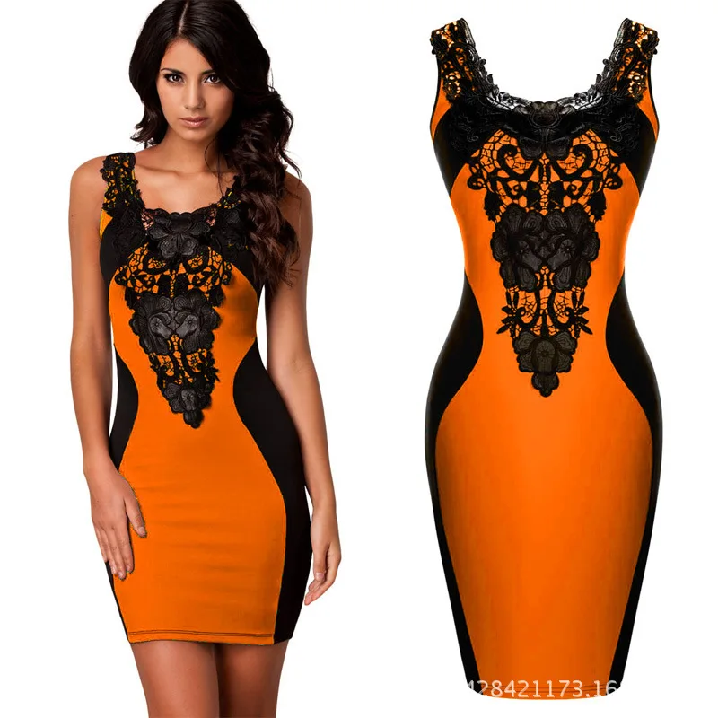Неудачник Как Вы Женщин Лето Sexy Кружева Сращивание Жилет Карандаш Bodycon
