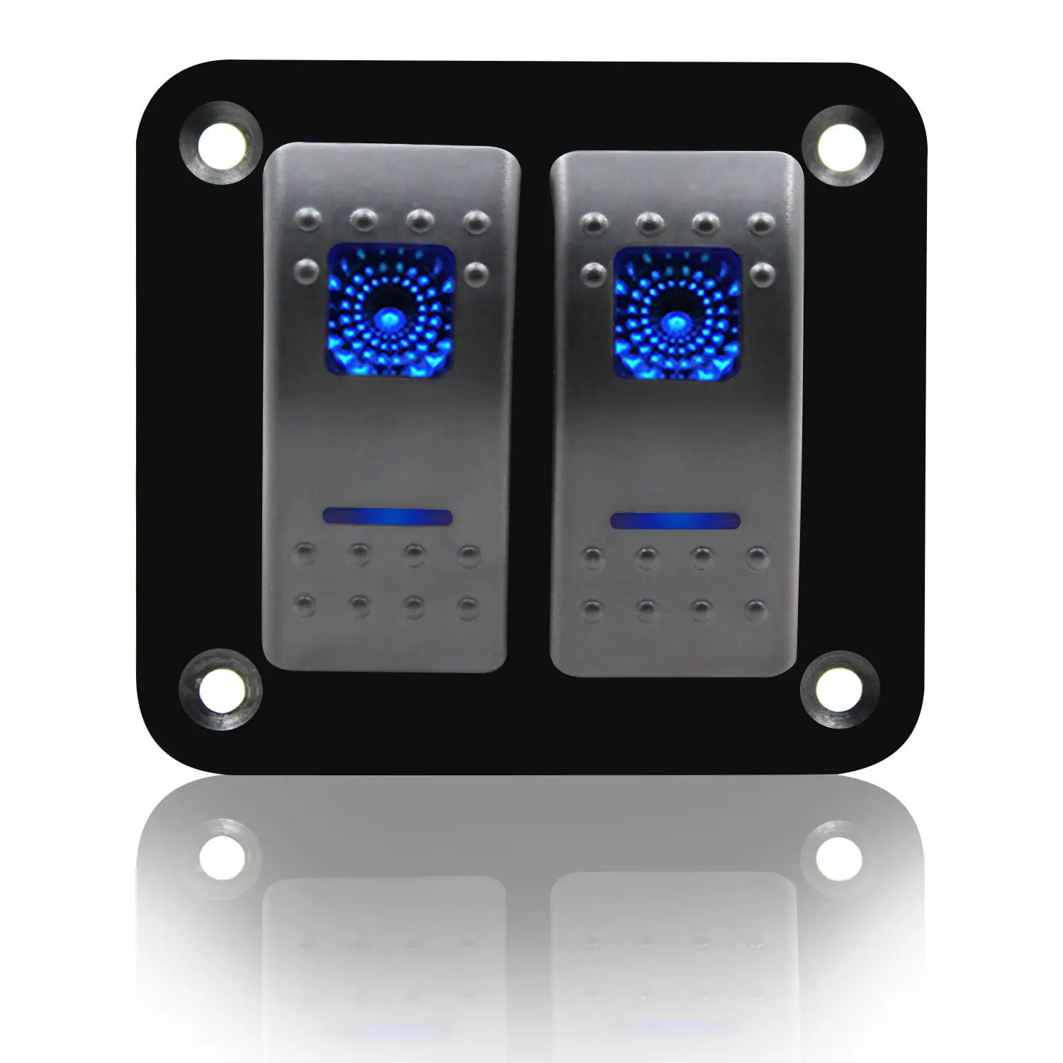 12V 24V 2 Gang синий кулисный переключатель Панель автомат защити цепи лодка морской