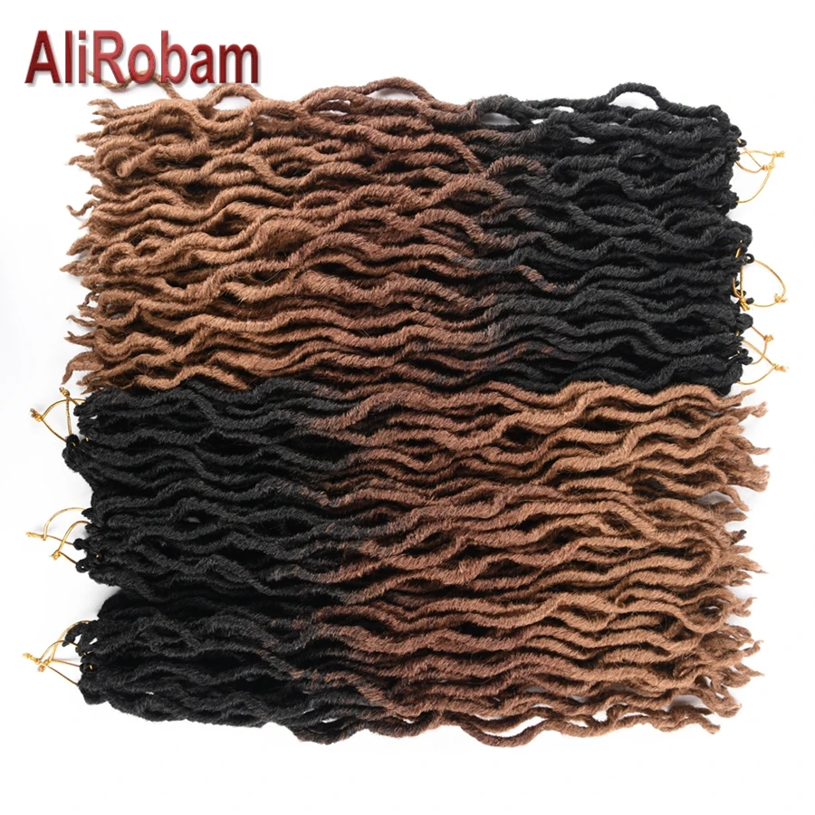 AliRobam Faux Locs кудряшки Омбре черный коричневый богиня синтетические плетеные