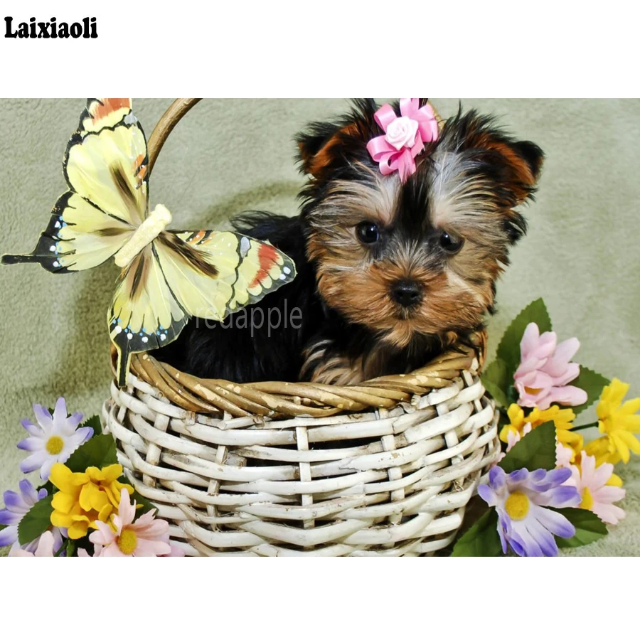 

Yorkshire Terrier Full 5D Diy Diamond Painting Cute Dog Diamond Embroidery Cross Stitch Rhinestone Diamond Mosaic wall Decor