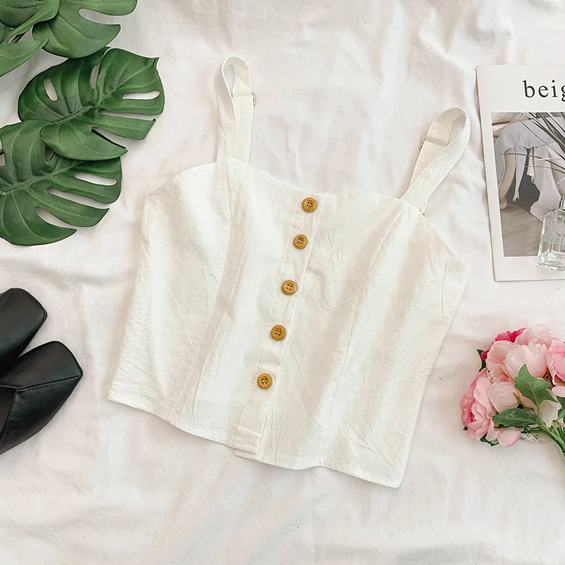 Женский однобортный жилет с v образным вырезом однотонная короткая майка новинка