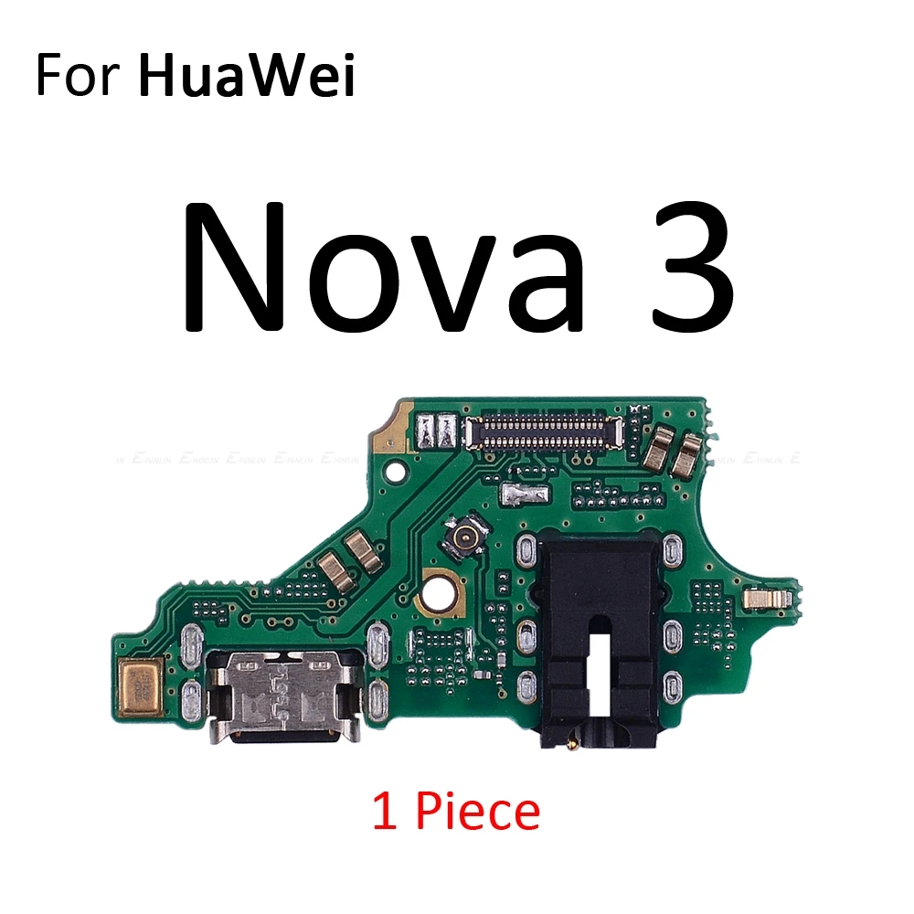 For Nova 3 Соединительная плата для зарядного порта, гибкий кабель с микрофоном для HuaWei Nova 5i 4e 4 3 3i 3e 2 2S 2i Plus Lite Young - Цвет: For Nova 3