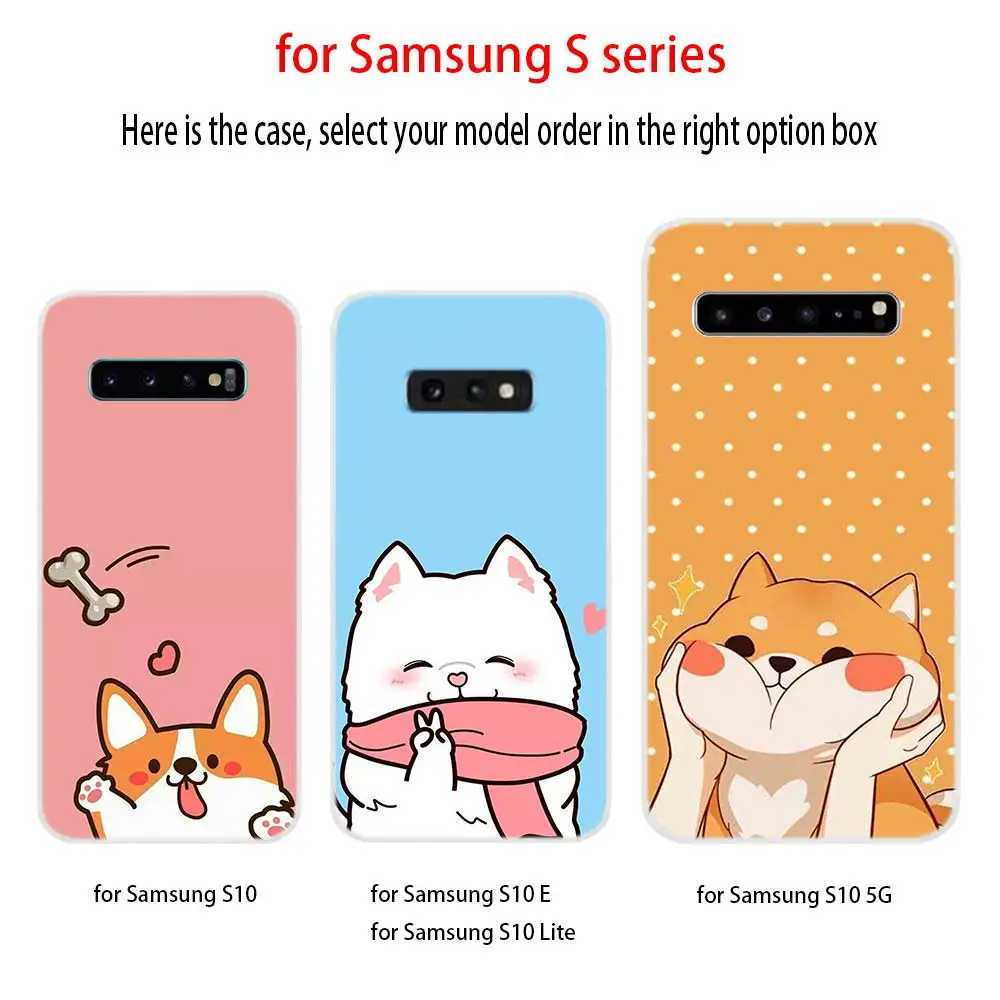 Милые Косплей shiba корги собака силиконовый чехол Обложка для samsung Galaxy S10 плюс S8 S9 плюс S7 S6Edge S5 Примечание 10 8 9 телефон S10 E S9 S8 S7 S6