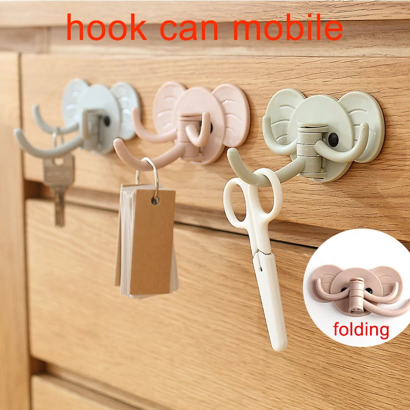 Карамельный цвет слон вешалка крючок для ванной кухонный стеллаж хранения