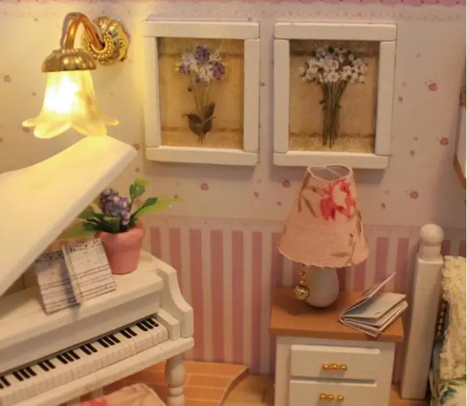 Миниатюрный Кукольный домик &quotсделай сам&quot с фотозвездами небом игрушки для