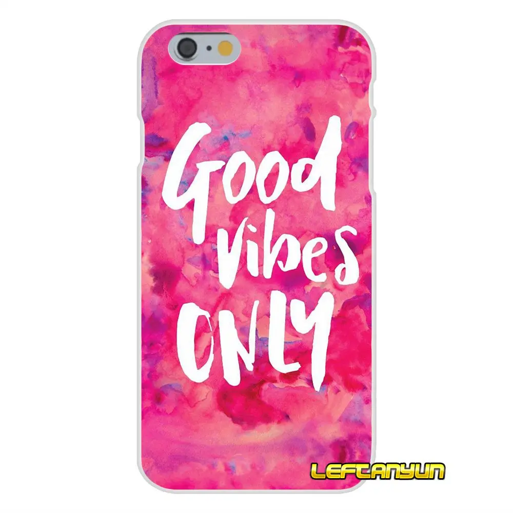 Силиконовый чехол пословица фразу девиз Good Vibes Only для Motorola Moto G LG Spirit G2 G3 мини G4 G5 k4